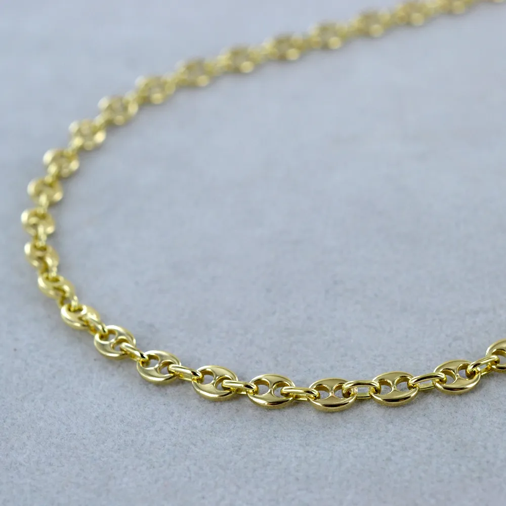 Catena in oro giallo 18 kt maglia marina da Uomo - 50 cm