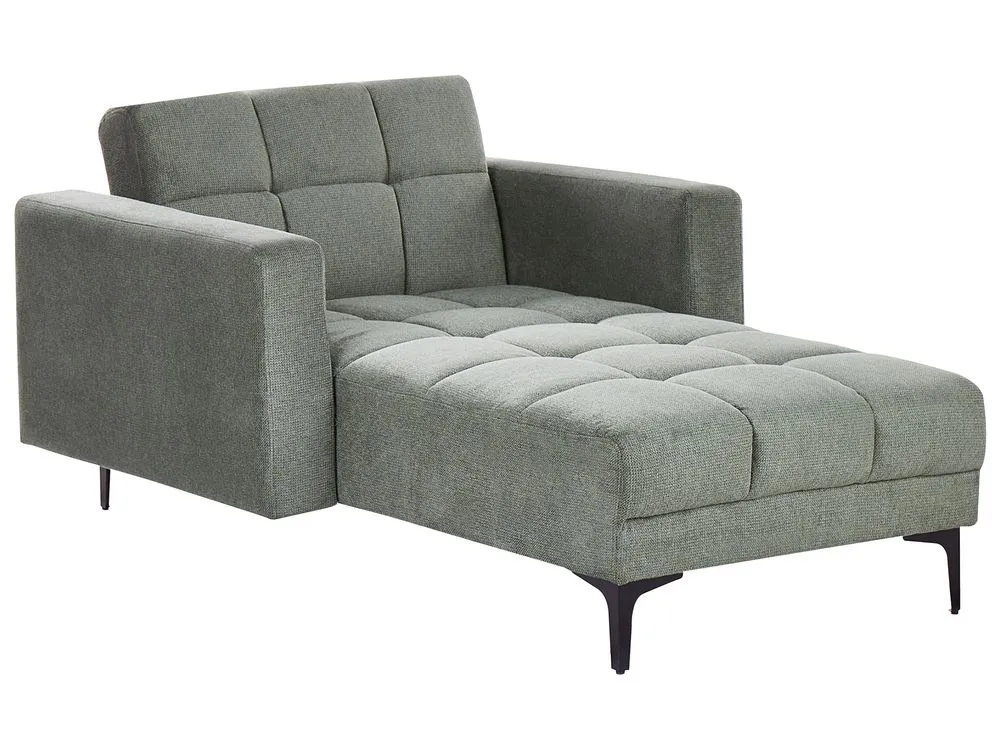 Chaise longue tessuto verde ALNES