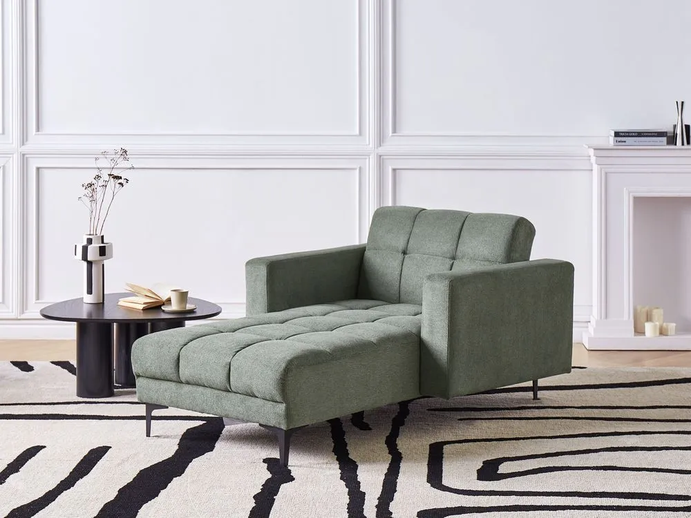 Chaise longue tessuto verde ALNES