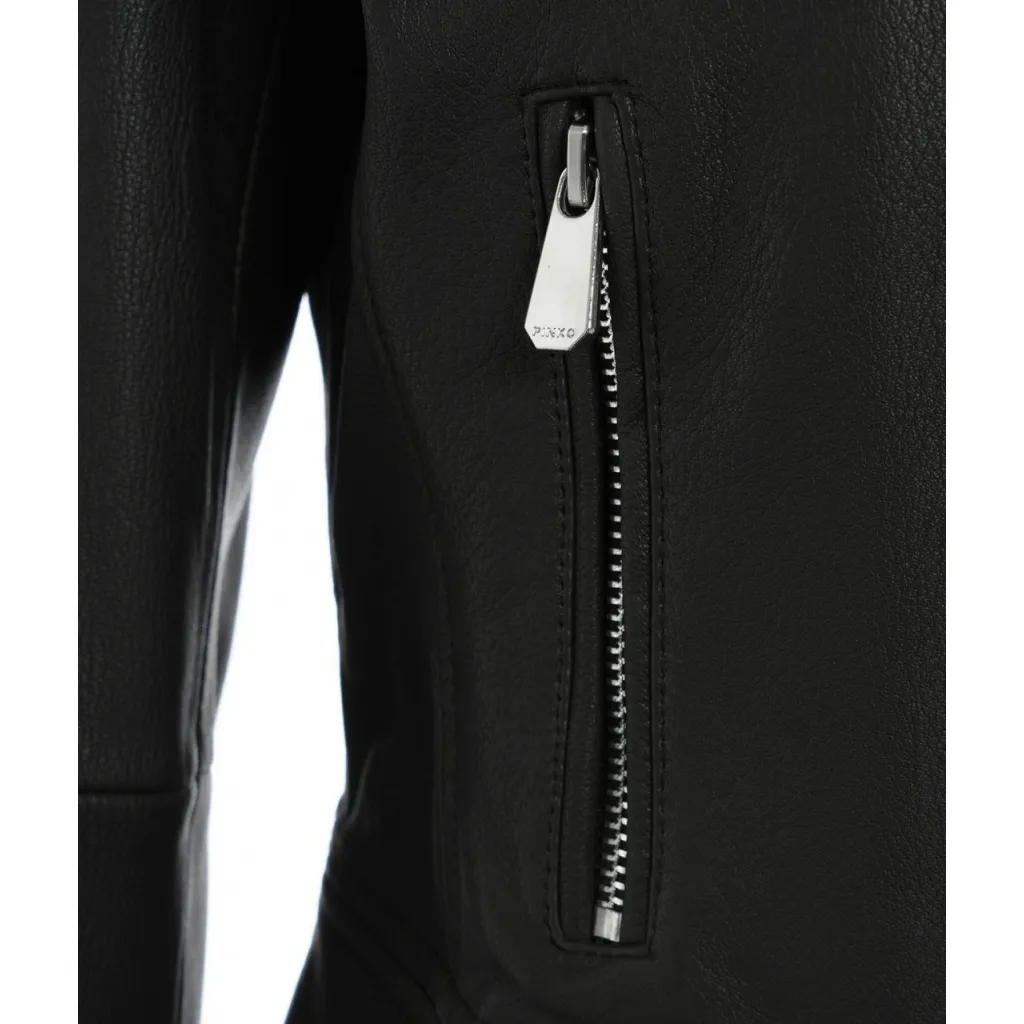Chiodo Sensibile in pelle nero