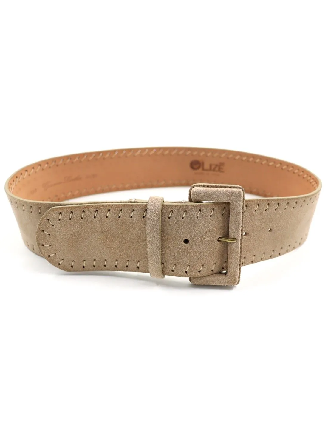 CINTURA ARTIGIANALE IN PELLE NATURALE "SUEDE"