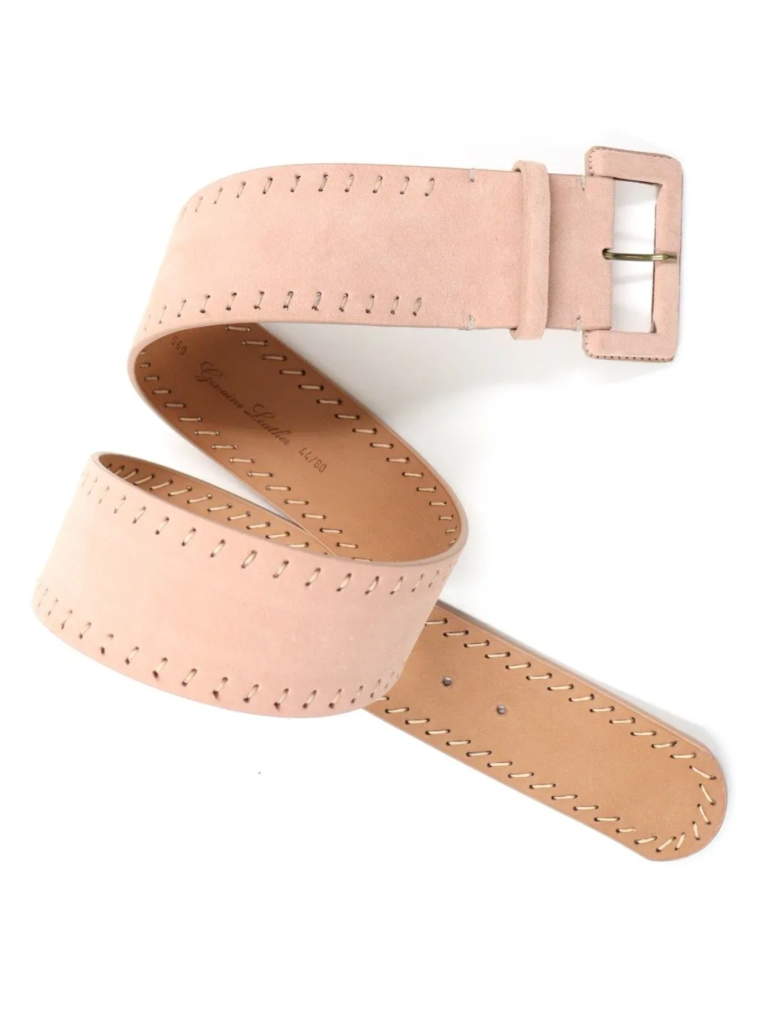 CINTURA ARTIGIANALE IN PELLE NATURALE "SUEDE"