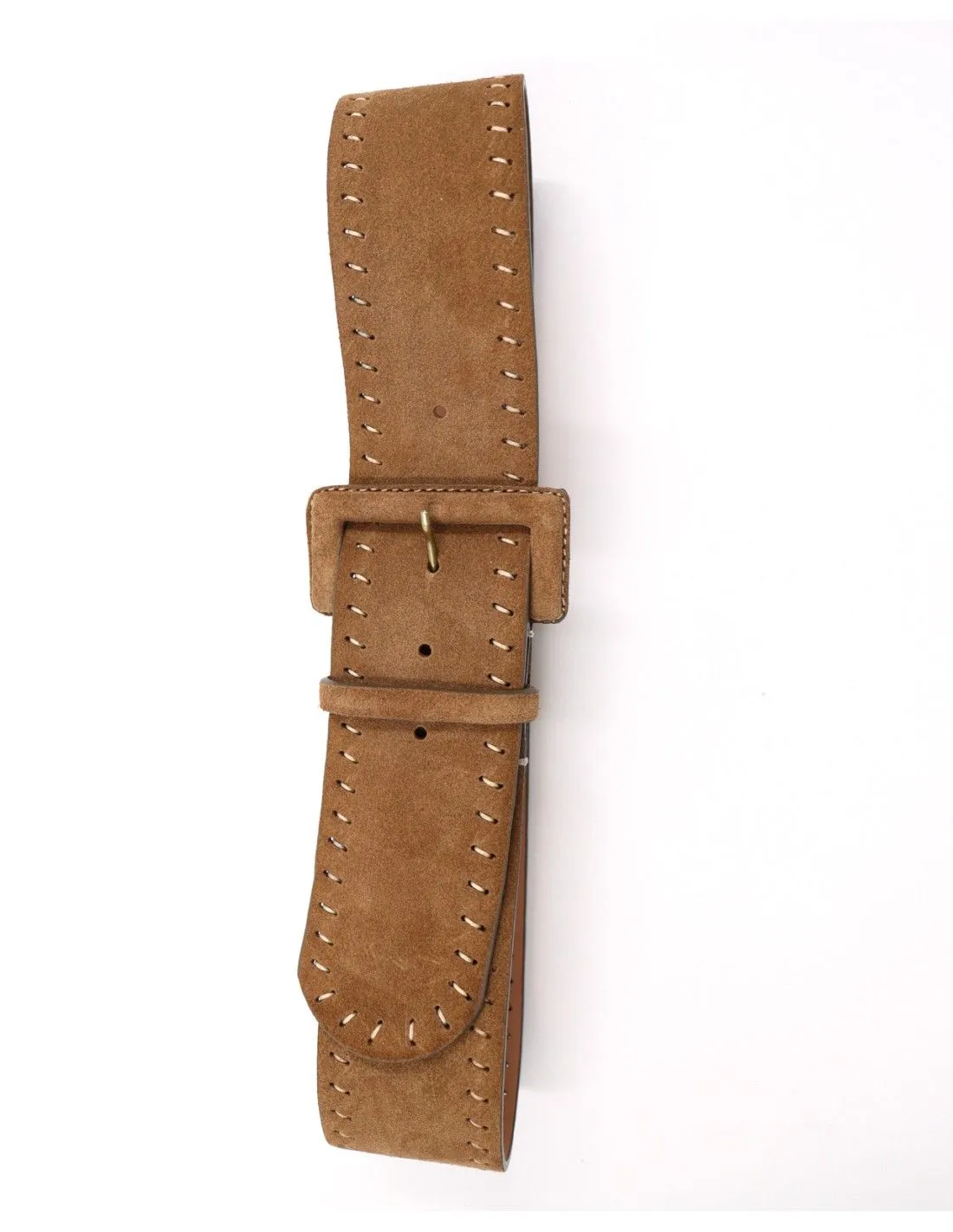 CINTURA ARTIGIANALE IN PELLE NATURALE "SUEDE"