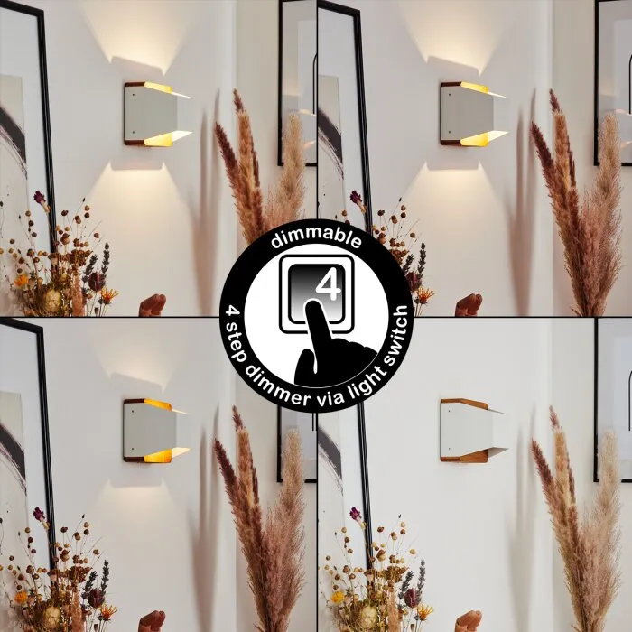 Clarens Applique LED Marrone, Bianco, 1-Luce