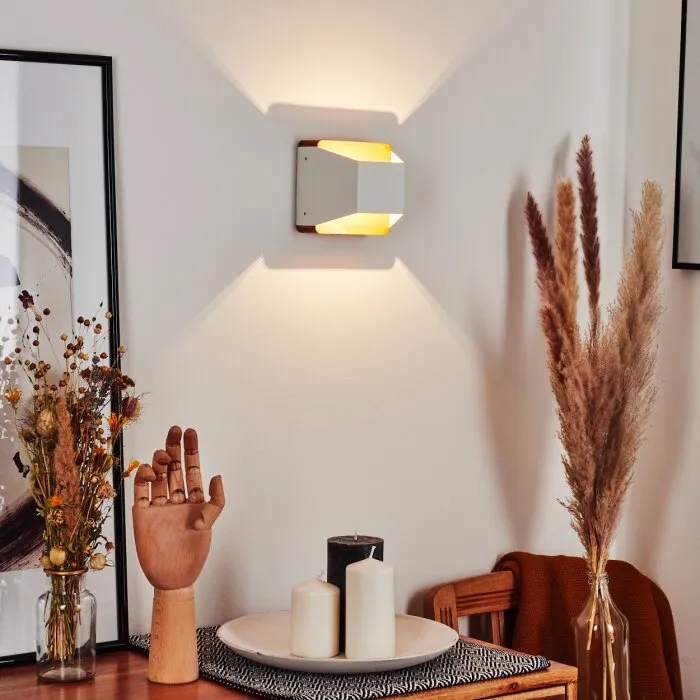 Clarens Applique LED Marrone, Bianco, 1-Luce
