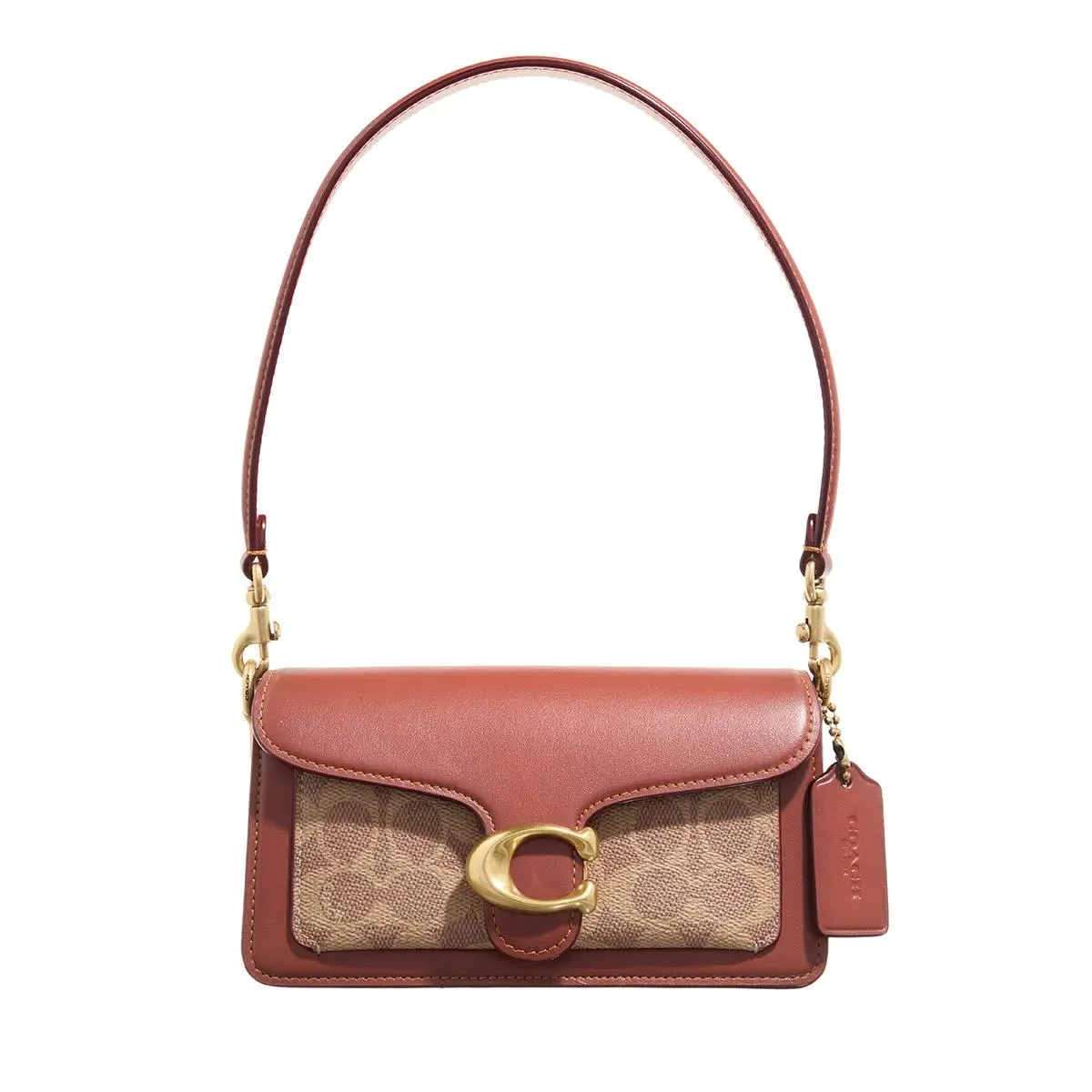 Coach Coated Canvas Signature Tabby Shoulder Bag 20 Refr Tan rust 