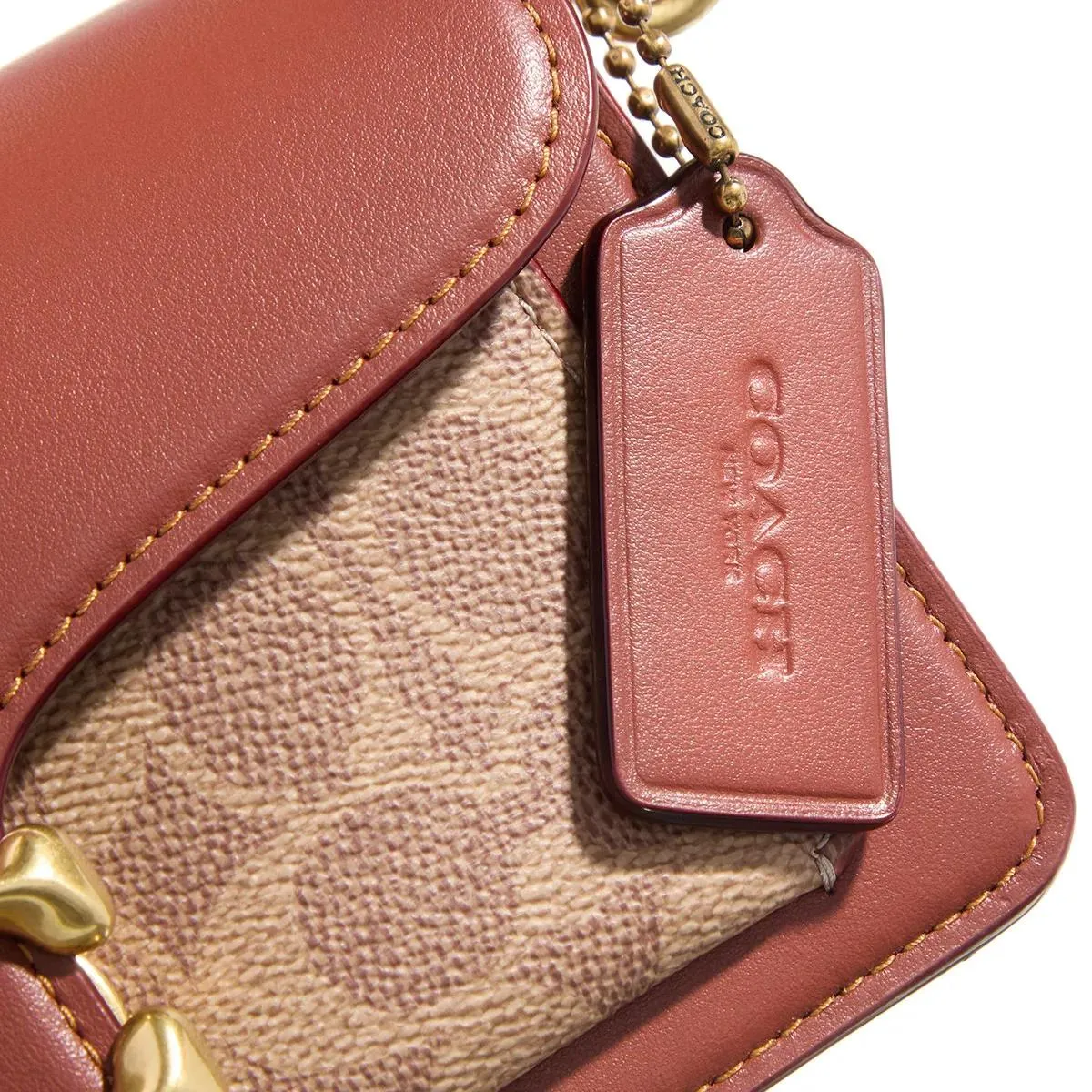 Coach Coated Canvas Signature Tabby Shoulder Bag 20 Refr Tan rust 