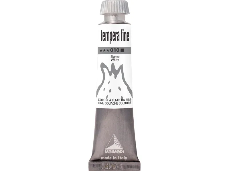 Colore tempera fine bianco 20 ml
