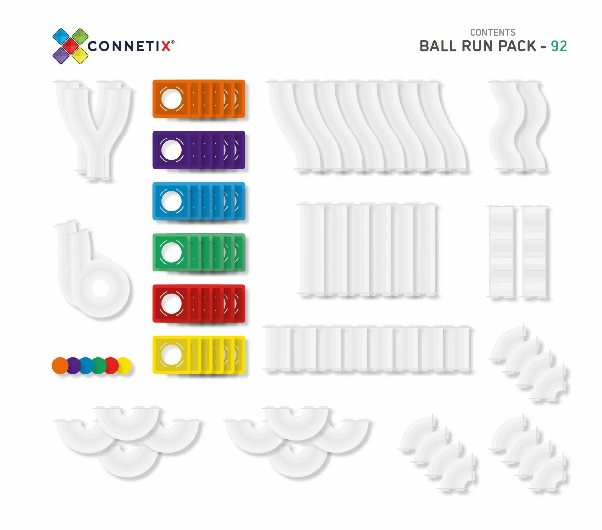Connetix - Ball run 92 pz rainbow