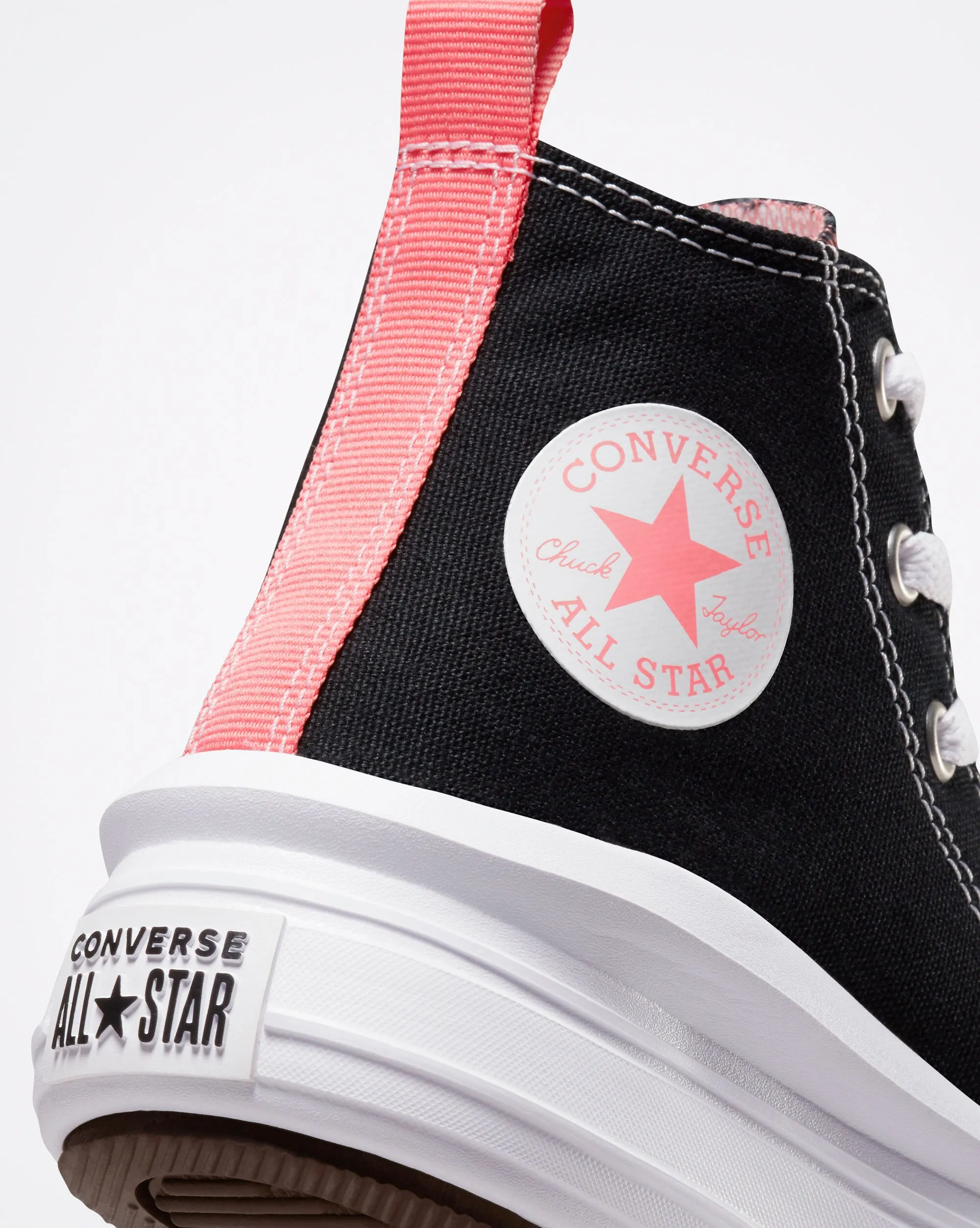 Converse Chuck Taylor All Star Move Platform Nero e Rosa Bambina