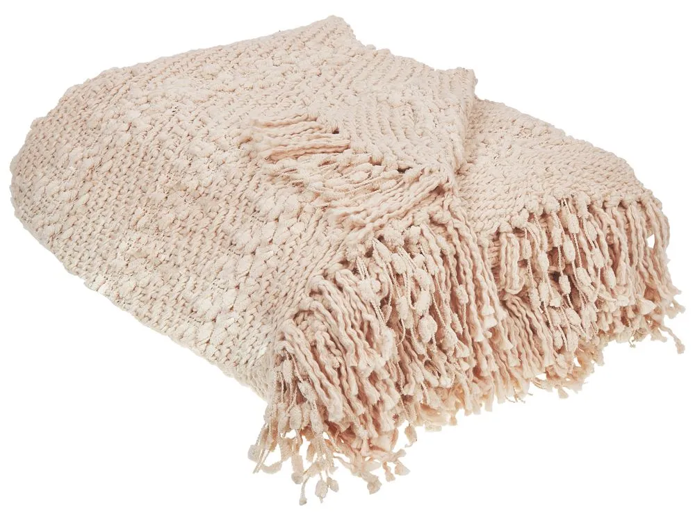 Coperta VELLA Cotone 150 x 200 cm Rosa pastello