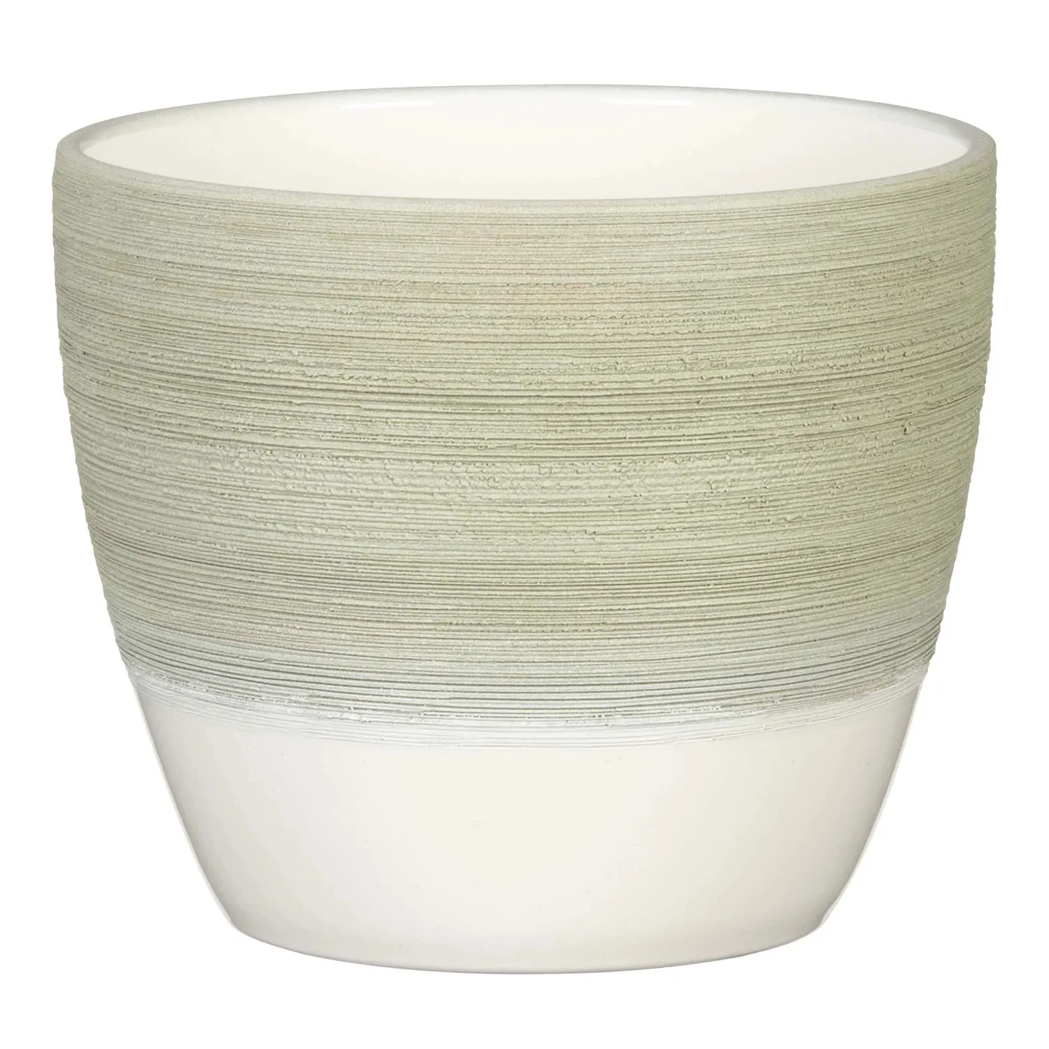 Coprivaso in ceramica Scheurich Verde crema Ø 11 x H 9 cm
