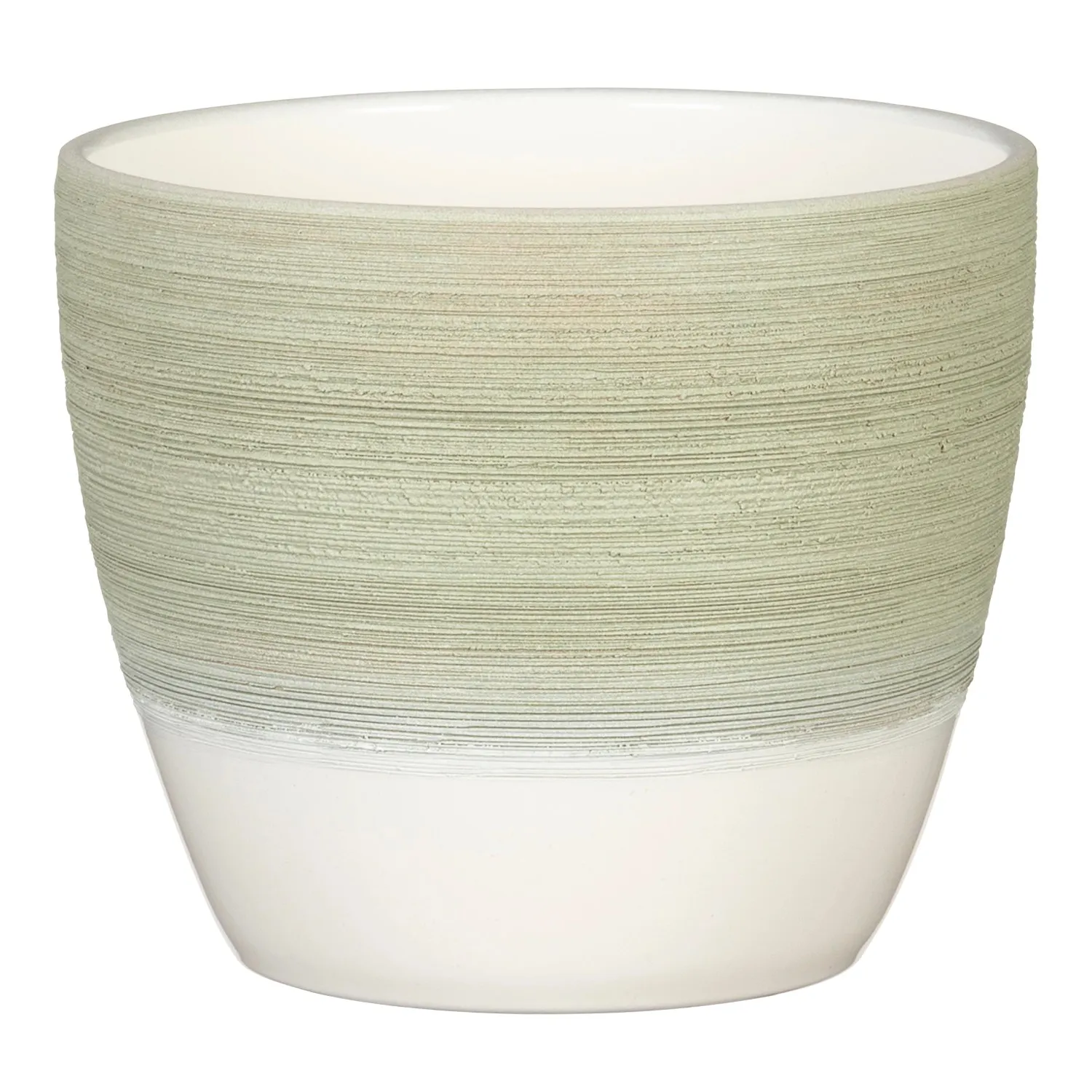 Coprivaso in ceramica Scheurich Verde crema Ø 11 x H 9 cm
