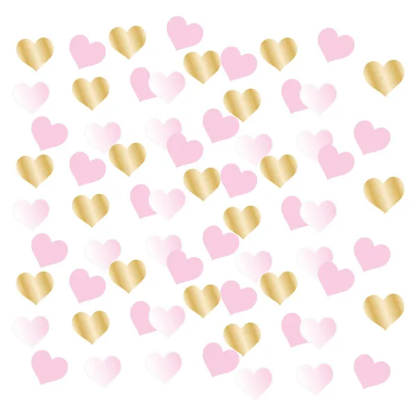 Coriandoli cuori rosa e oro 14g