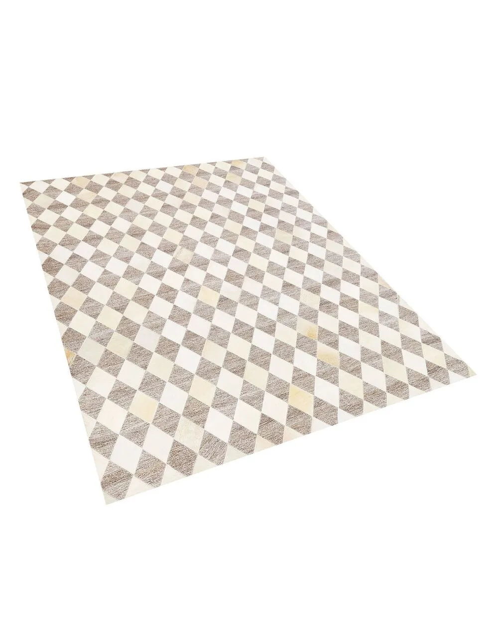 Cowhide Area Rug 140 x 200 cm Beige and Brown SESLICE
