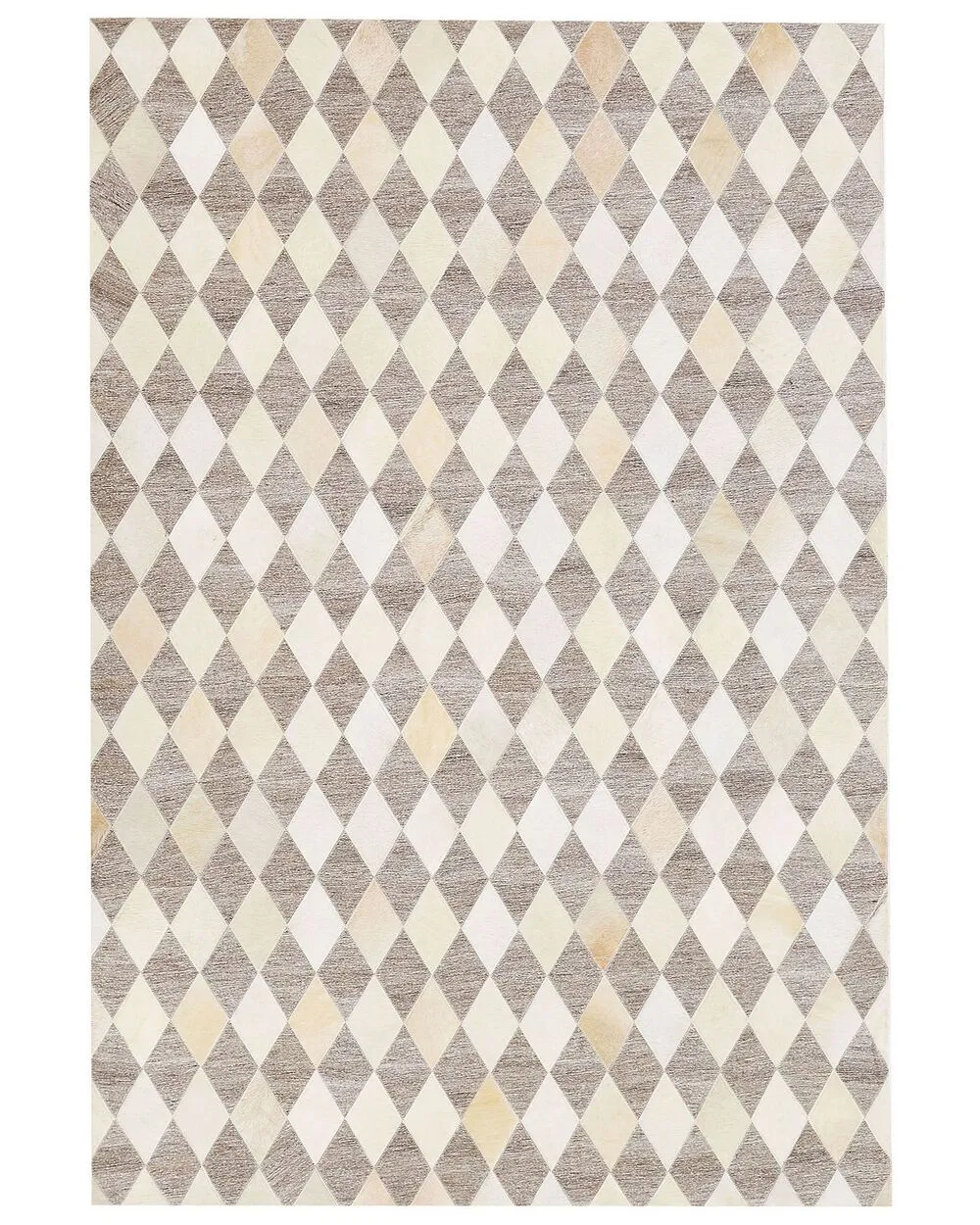 Cowhide Area Rug 140 x 200 cm Beige and Brown SESLICE