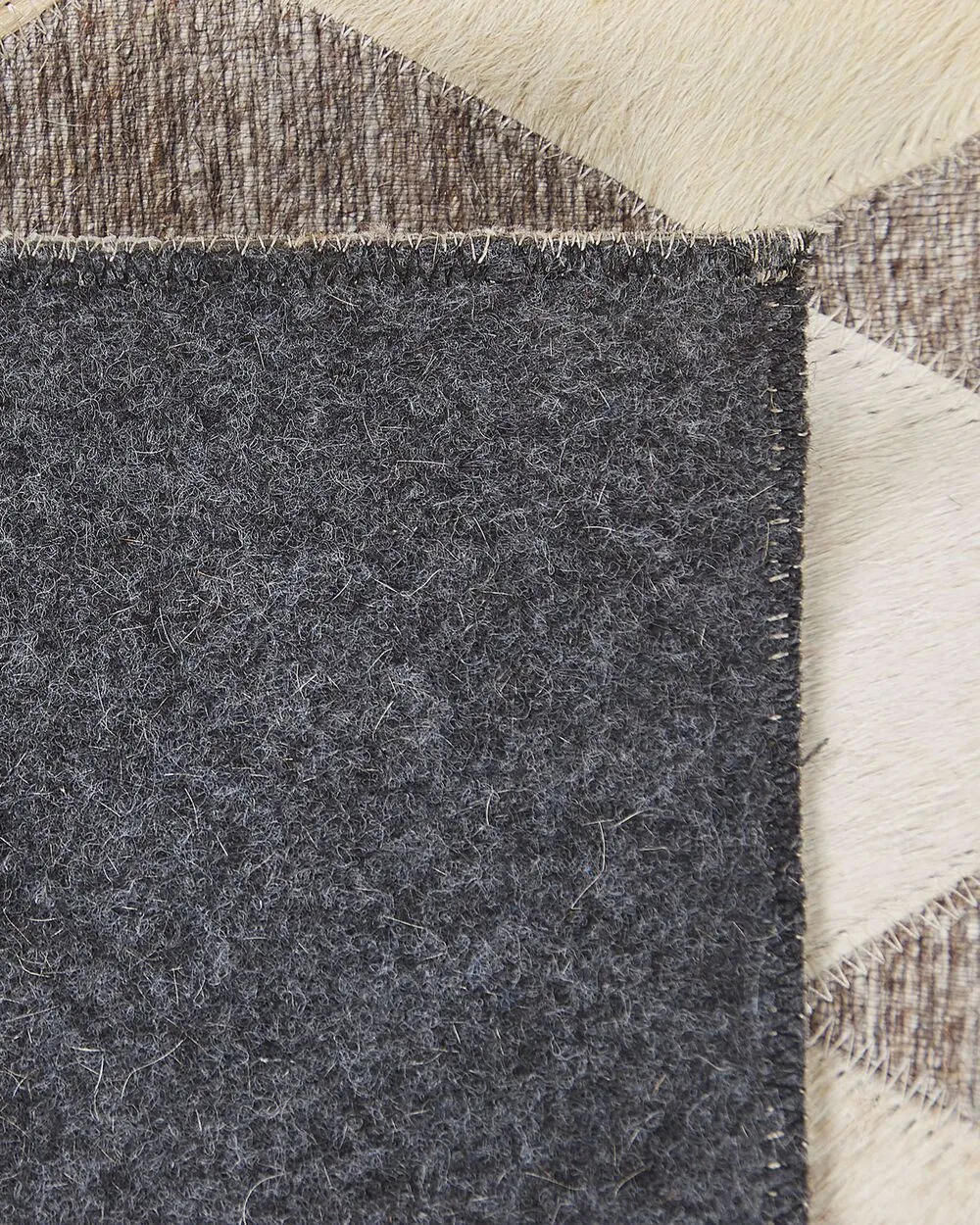 Cowhide Area Rug 140 x 200 cm Beige and Brown SESLICE