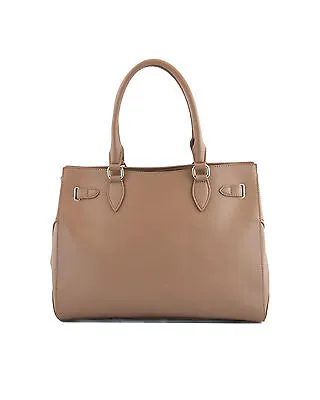 CRISTINAEFFE Borsa a mano effetto saffiano cn ciondolo logo