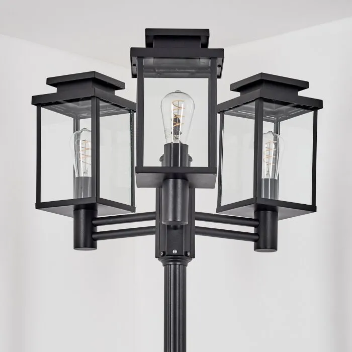 Dalasjo Lampione multibraccia, Illuminazione viale Nero, 3-Luci
