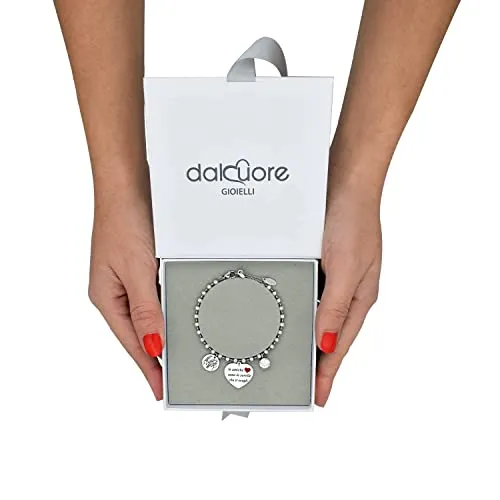dalcuore Bracciale Amicizia, Ipoallergenico, Idee Regalo Donna Compleanno Amica Migliore Braccialetto Frasi Speciali per Amiche 
