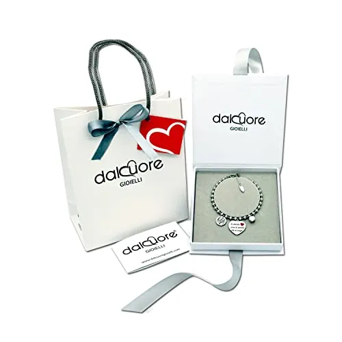 dalcuore Bracciale Amicizia, Ipoallergenico, Idee Regalo Donna Compleanno Amica Migliore Braccialetto Frasi Speciali per Amiche 