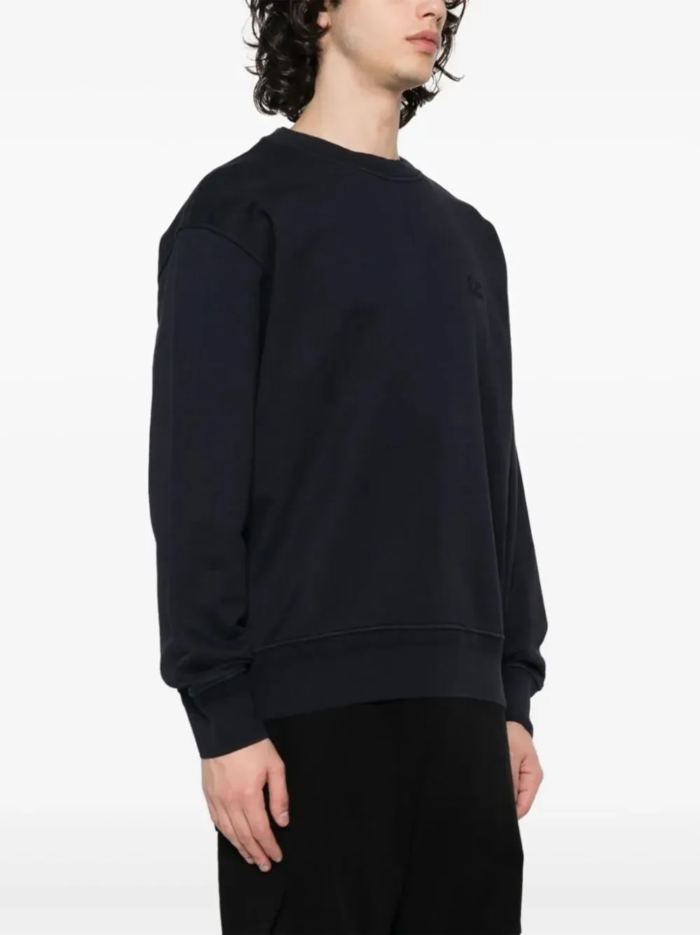 `Diagonal Fleece` `Lens` Crew-Neck Sweatshirt