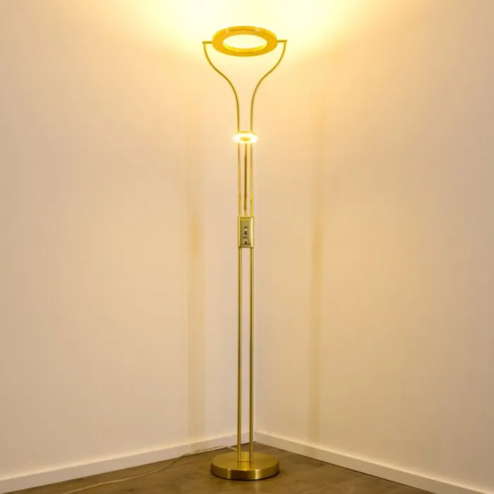 Donna Piantana LED Ottone, 2-Luci