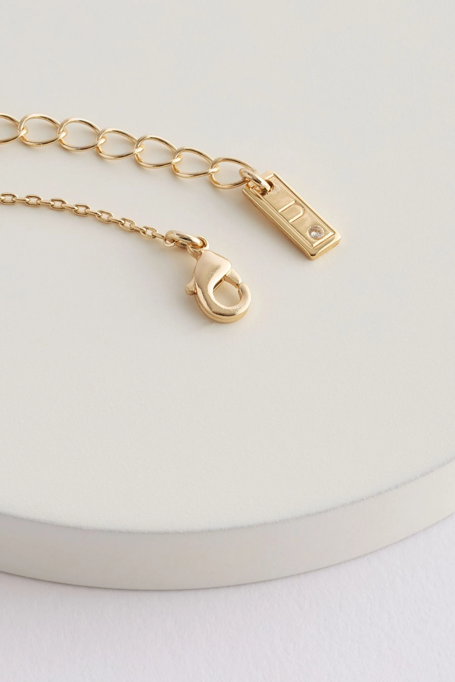 Dorato  - Collana con cactus in ottone riciclato e acciaio
