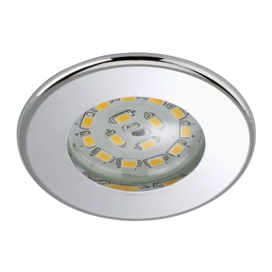 Efficiente downlight LED Nikas IP44 cromo