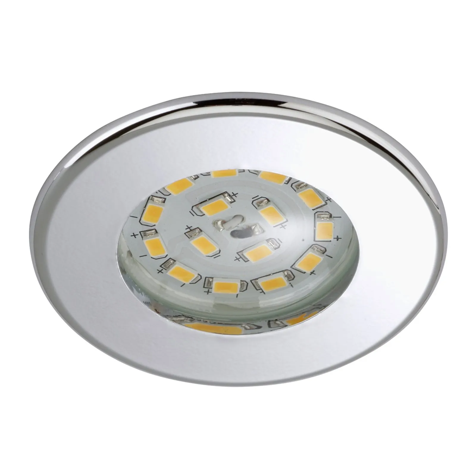 Efficiente downlight LED Nikas IP44 cromo