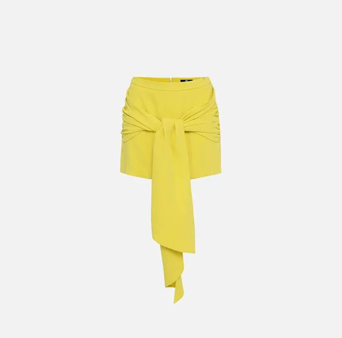 ELISABETTA FRANCHI GO03642E2 Minigonna in crêpe con nodo