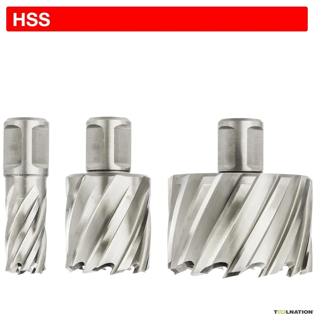 Euroboor 21007504601004 HCY.460 Punta per carotaggio, HSS, D 46 mm, DoC 75 mm, Weldon