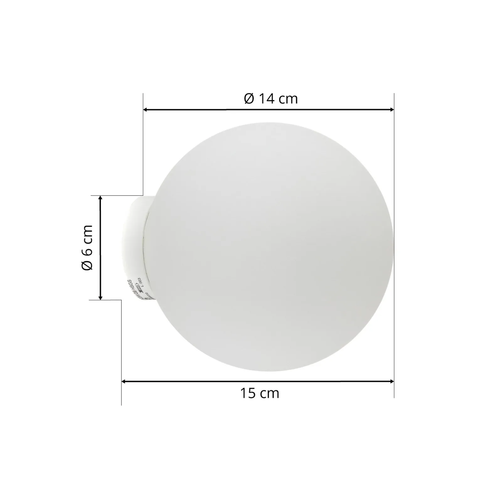 Fabbian Lumi Sfera applique di vetro, Ø 14 cm