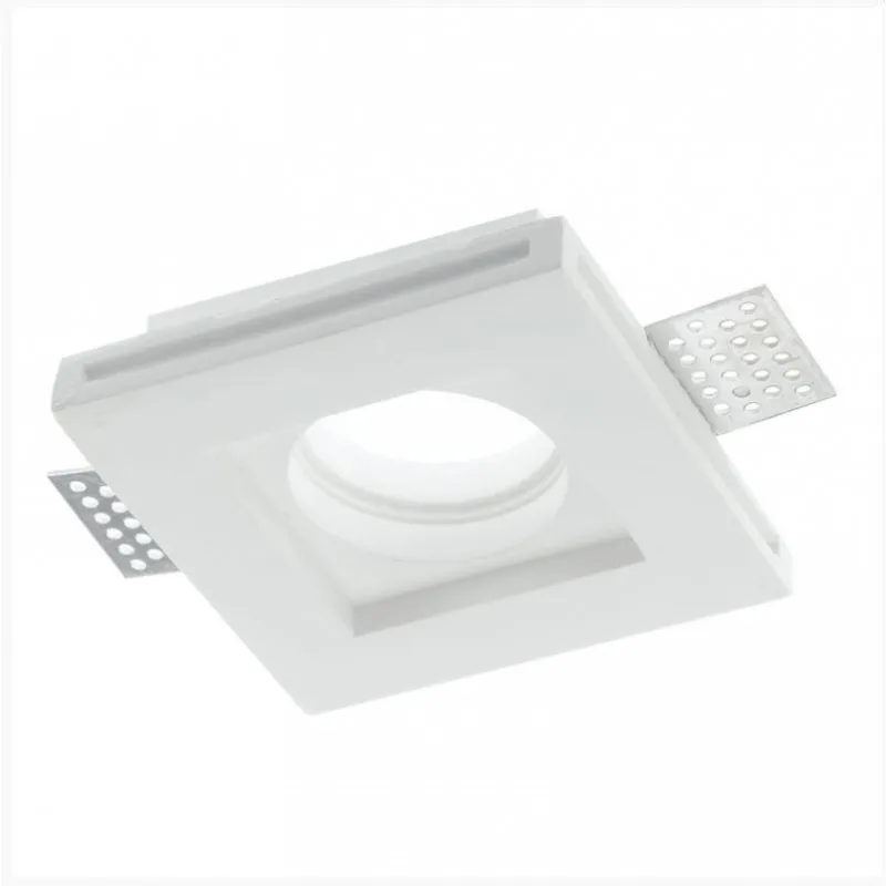 Faretto In Gesso Quadrato Incasso A Scomparsa 10 cm Spirit Q1 Intec Light