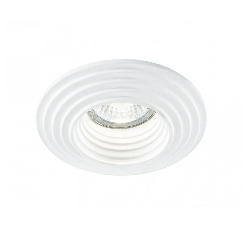 Faretto Incasso Rotondo In Gesso Verniciabile Diam.11,5 cm Per Controsoffitto