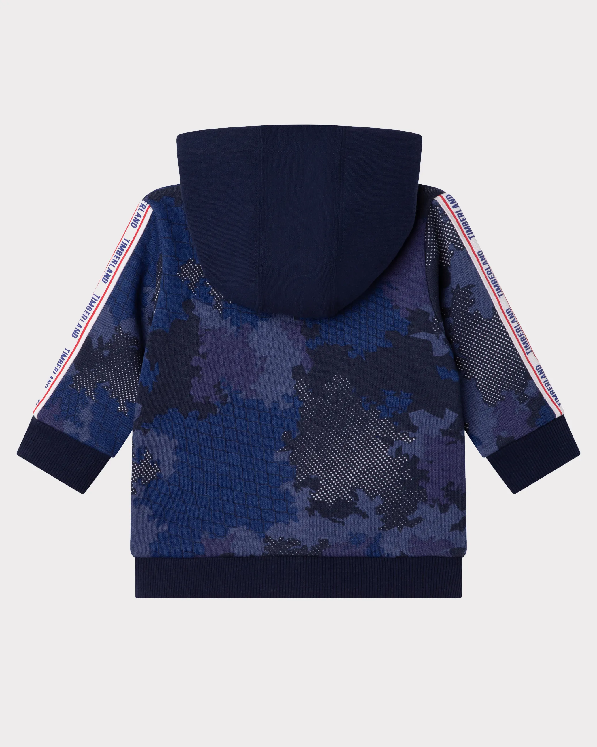 Felpa blu con motivo camouflage cappuccio e cerniera 2-4 anni