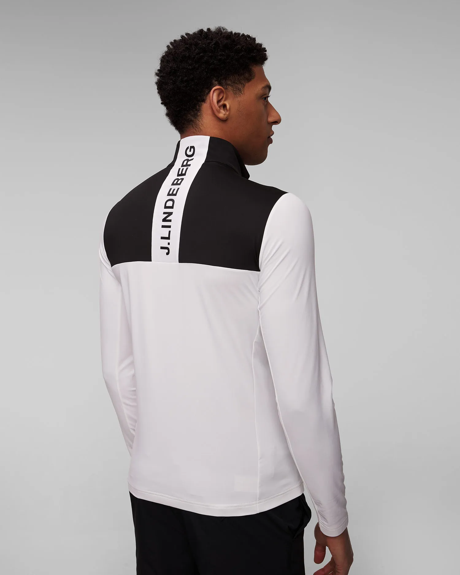 Felpa da uomo J.Lindeberg Banks Mid Layer GMJS10331-white