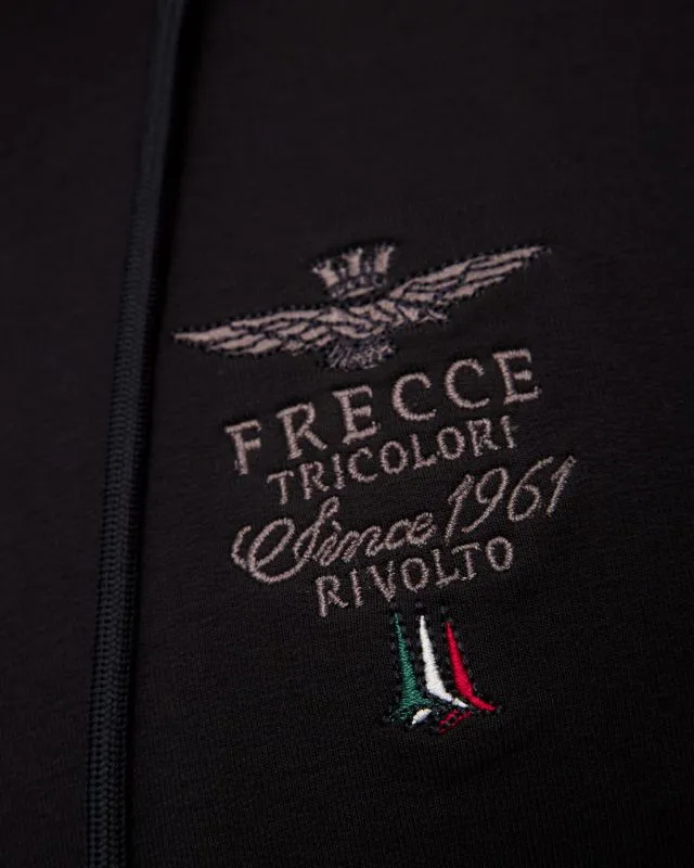 Felpa nera da uomo Aeronautica Militare