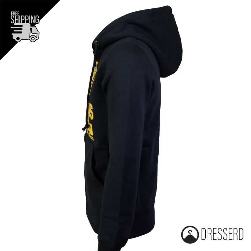 Felpa Uomo Felpata Zip e cappuccio modello Con Scritta Invernale Slim Fit Felpe Dresserd