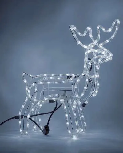 FIGURA LUMINOSA MOD RENNA 144 LED BIANCO FREDDO DA ESTERNO CON MOVIMENTO