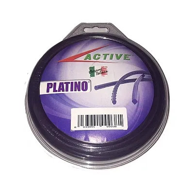 Filo tondo in nylon per decespugliatore 15 metri platino 