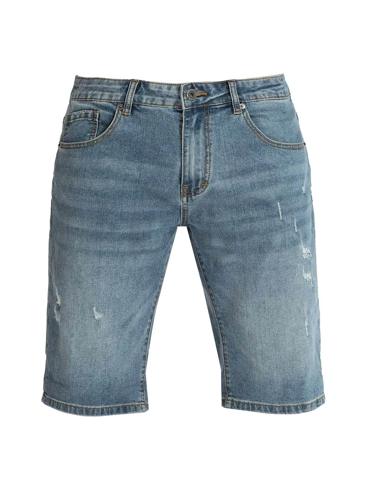 Frankie Malone Bermuda homme en jean avec déchirures