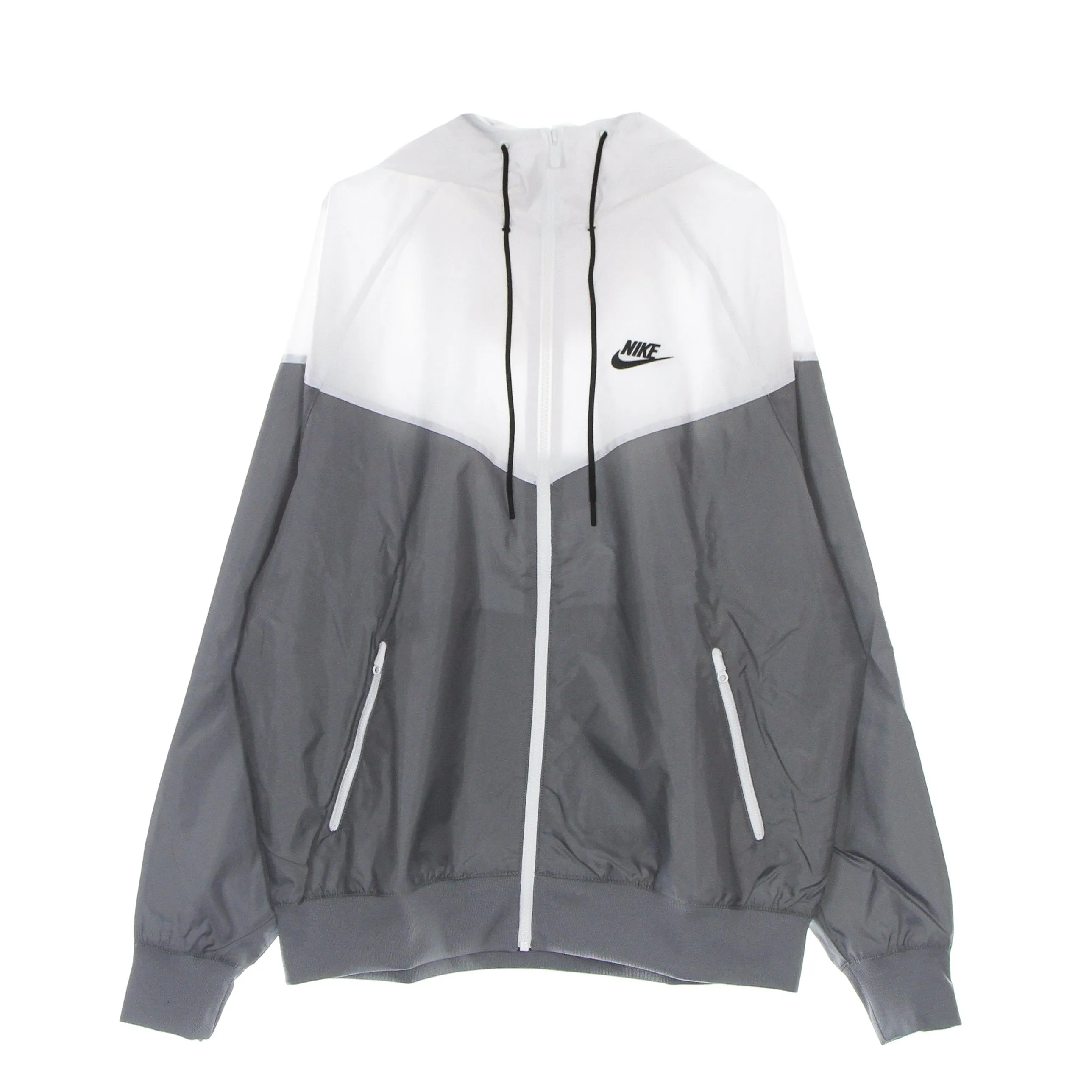 Giacca A Vento Uomo Sportswear Woven Lined Windrunner Hooded Jacket Smoke Grey/white/smoke Grey/black