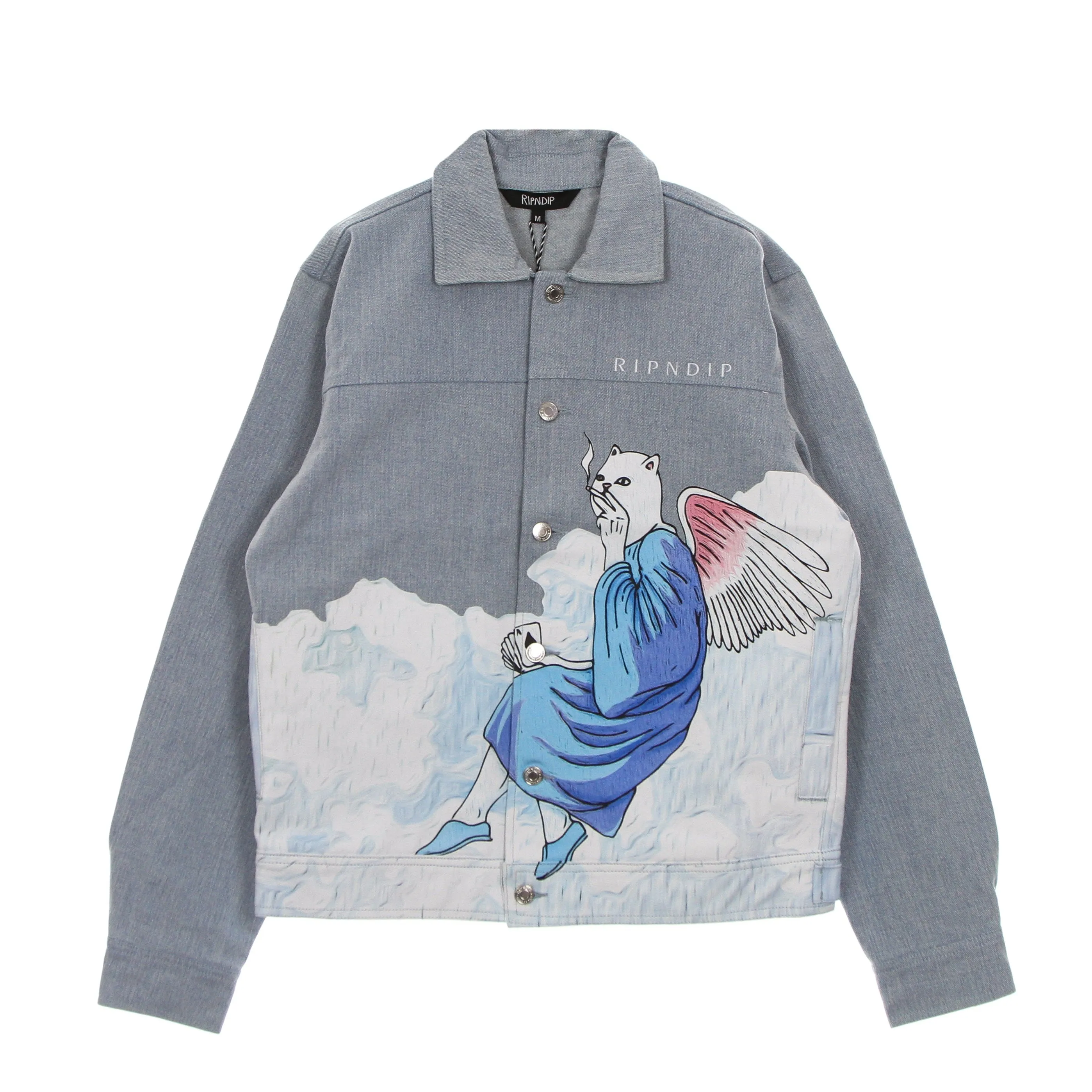 Giubbotto Jeans Uomo Heaven &hell Denim Jacket Light Wash