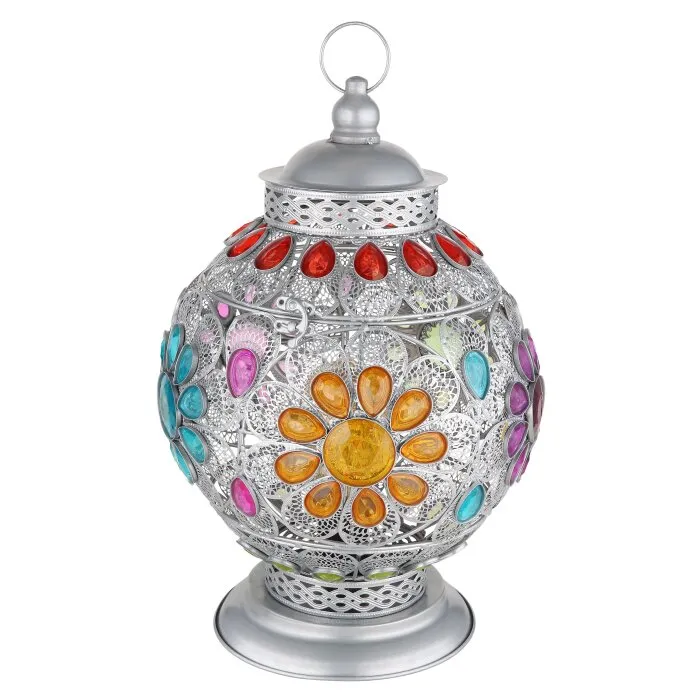 Globo GELASIUS Lampada da tavolo Grigio, Argento, 1-Luce