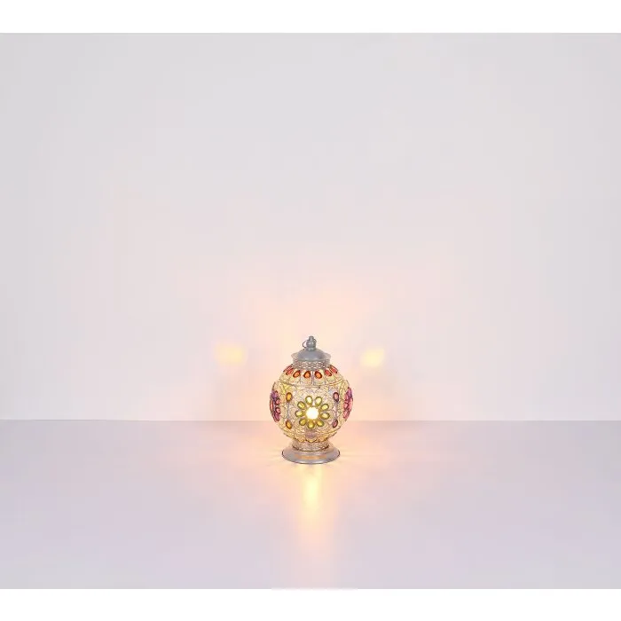 Globo GELASIUS Lampada da tavolo Grigio, Argento, 1-Luce