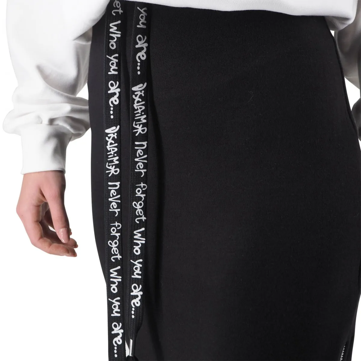 Gonna Midi In Maglia Con Zip