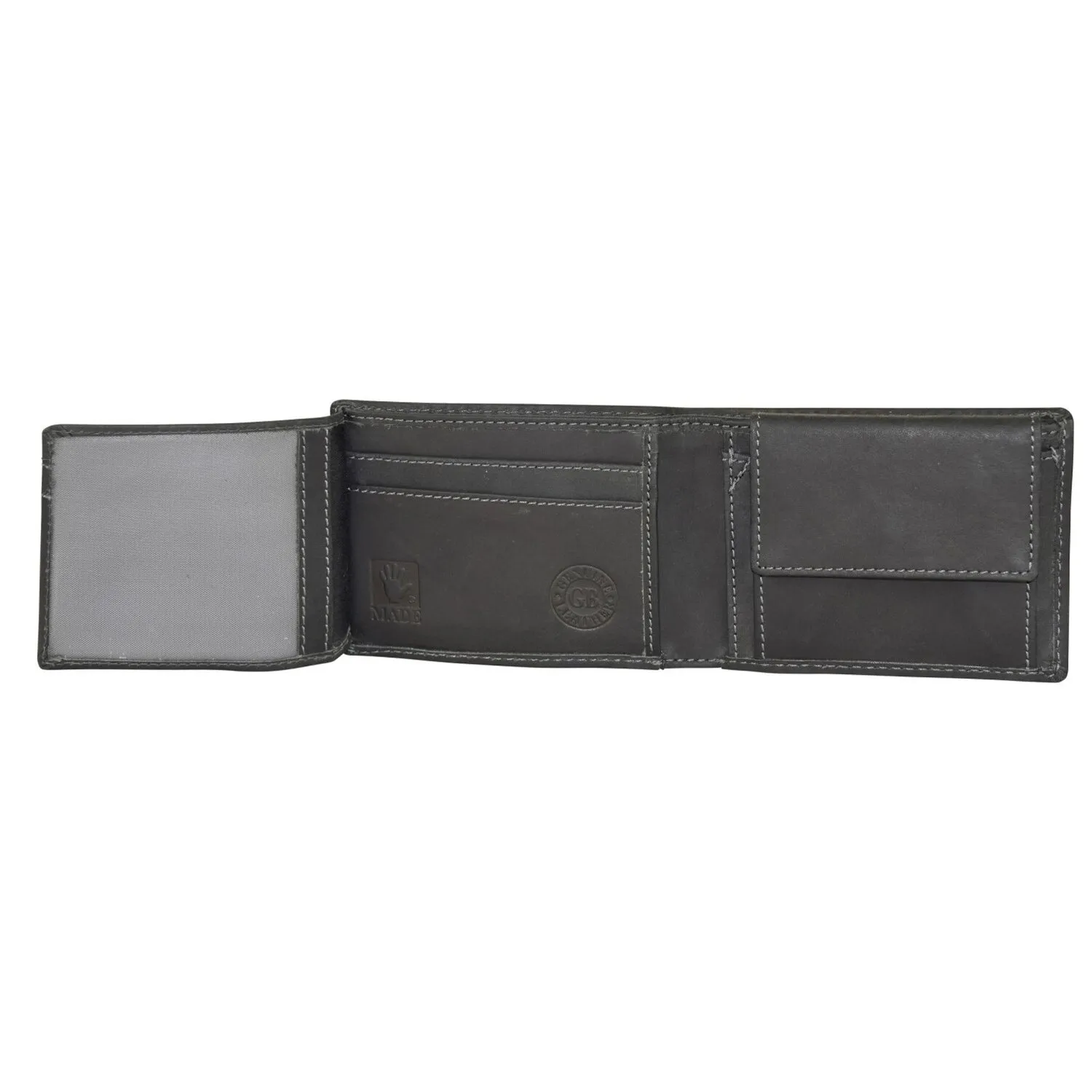 Greenburry Portafoglio in pelle nera vintage 12 cm