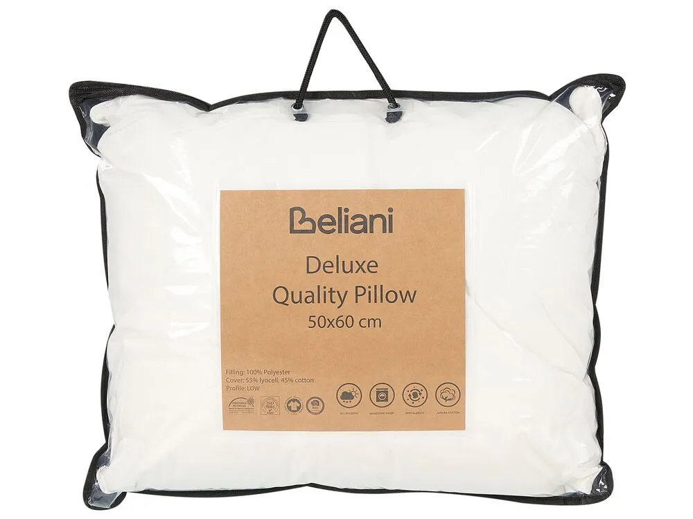 Guanciale basso poliestere bianco 50 x 60 cm TRIGLAV