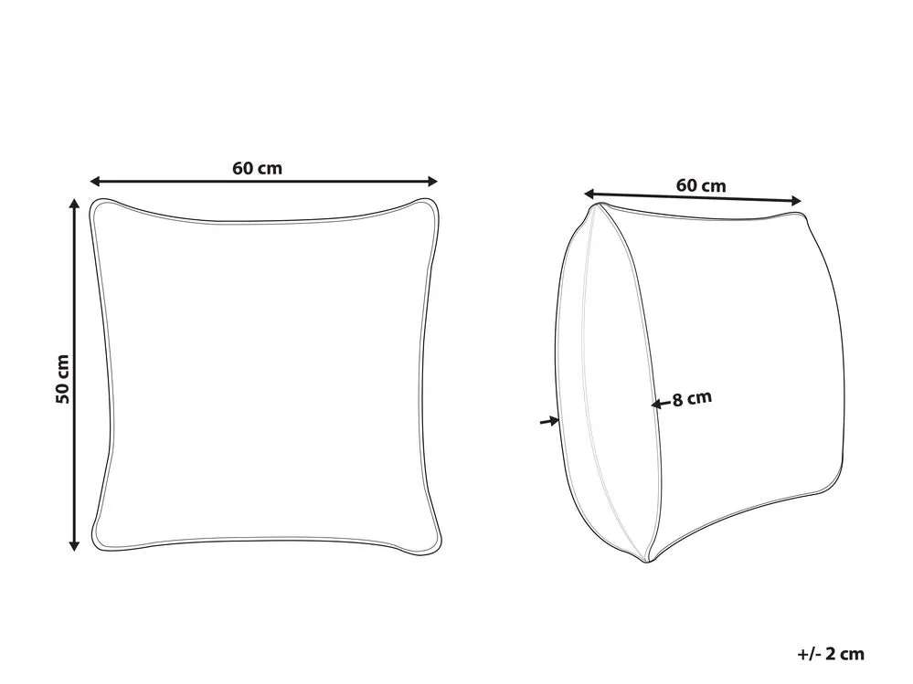 Guanciale basso poliestere bianco 50 x 60 cm TRIGLAV